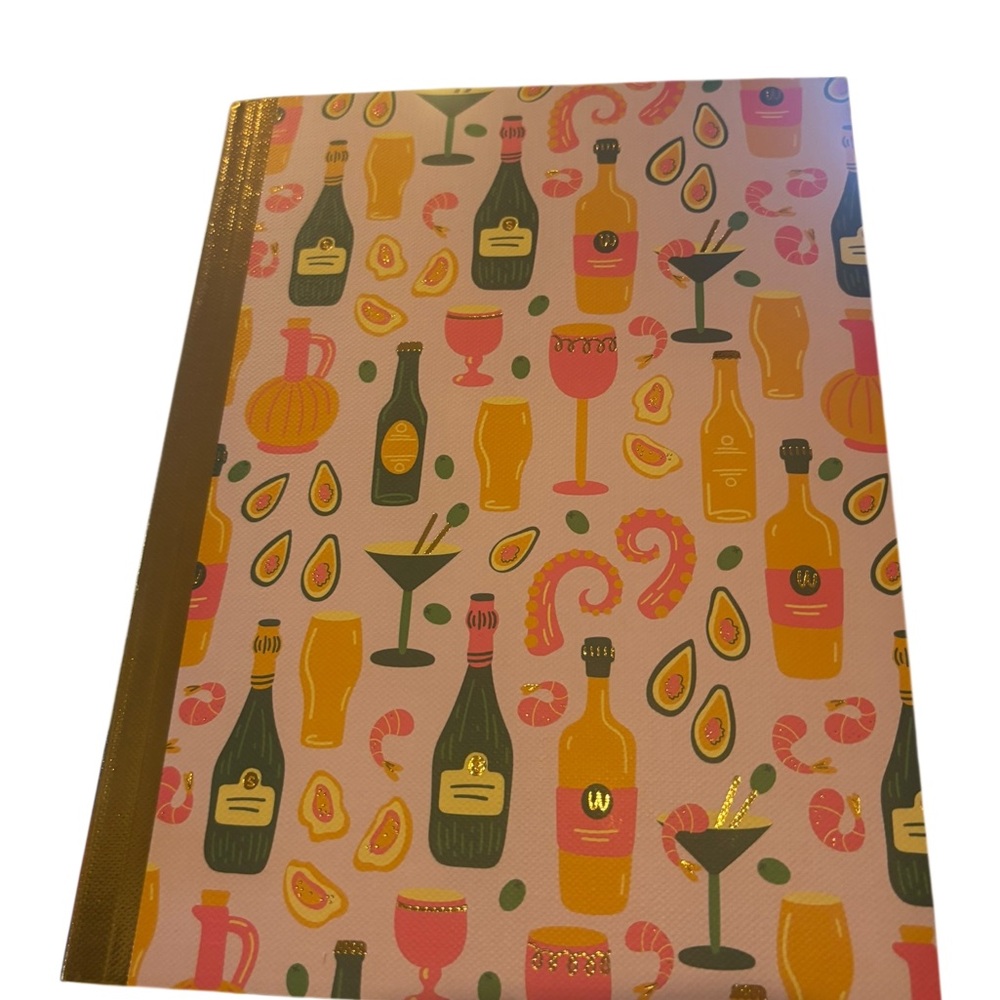 Festive Pink and Gold Party Notebook
